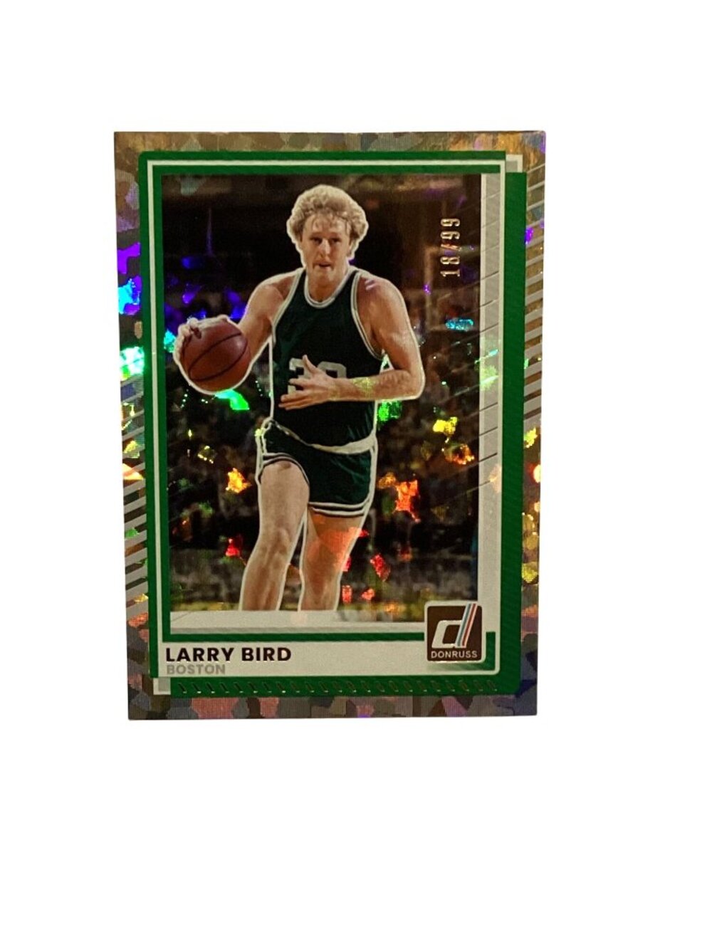 Larry Bird Boston Donruss #140 Silver Cracked Ice 18/99 Panini